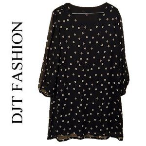 DJT POLKA DOT SHIFT DRESS